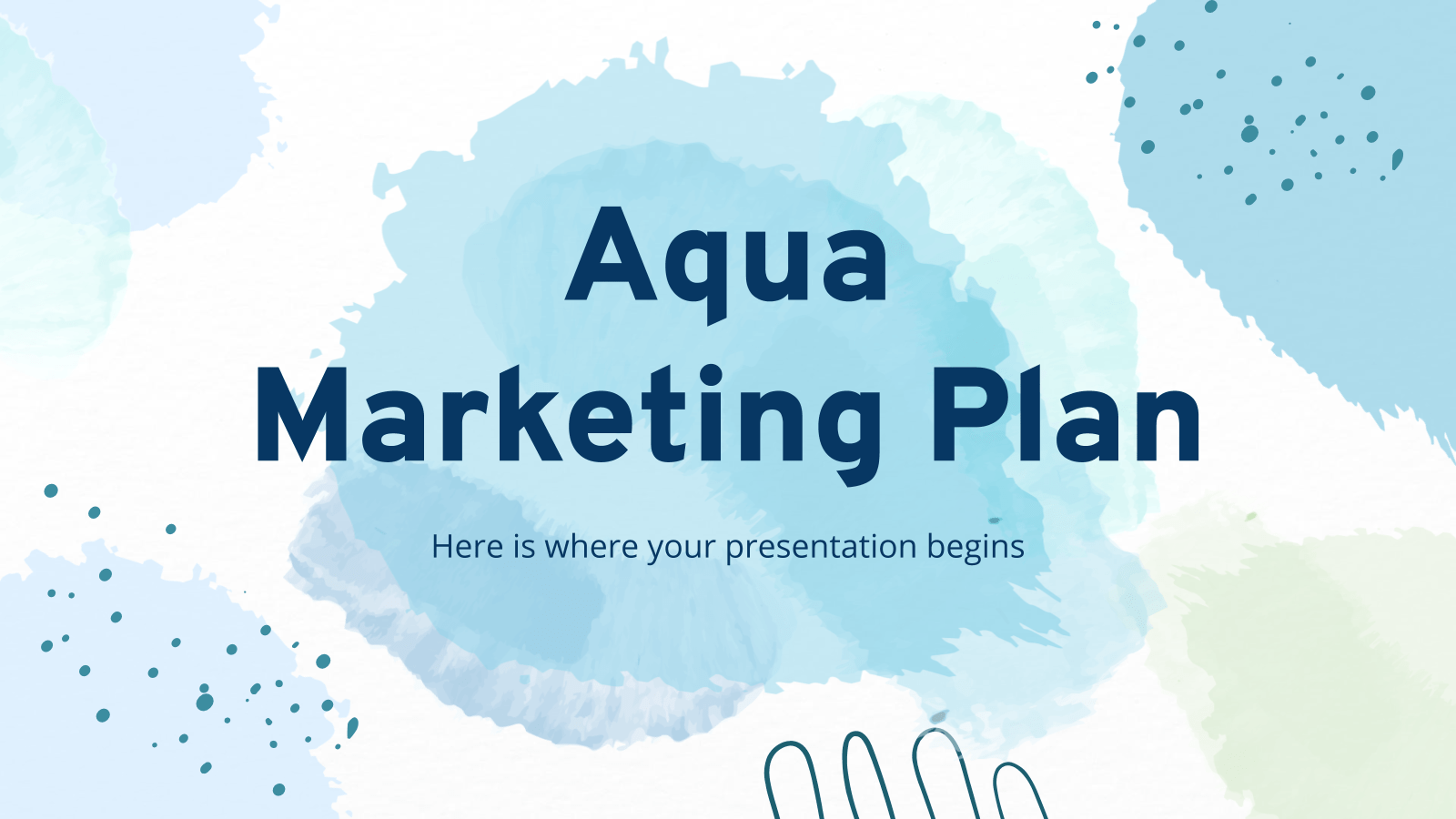Aqua营销计划PowerPoint模板